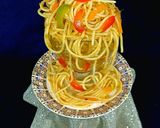 A picture of step 6 of Schezwan vegetable noodles.