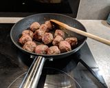 A picture of step 3 of Courgetti and Meatballs.