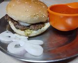A picture of step 8 of Fusion chapli burger 🍔.