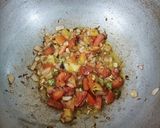 A picture of step 2 of Lal saag sabji.
