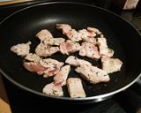 Foto del paso 1 de la receta: Pollo agridulce con habas, espinaca, champiñones