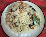 A picture of step 2 of Kerala style fried rice.