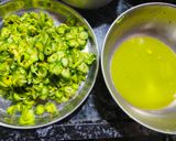 A picture of step 2 of Kaju Karela.