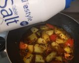 A picture of step 6 of Methi aloo.