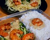 Une image de l'étape 10 de Duo de spaghetti et crevettes sauce coco curry vert.