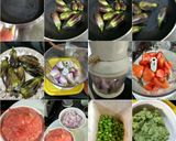 A picture of step 4 of Bringal Masala Curry.