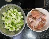 Hình bước làm 1 của món Canh Bí & thịt gà ăn trưa #1