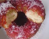 A picture of step 11 of Red Glazed Eggless Doughnuts with Coconut.