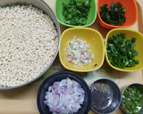 A picture of step 1 of Spiced Urad Moong Dal Vada with Spring Onion.