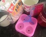 Hình bước làm 1 của món Mochi giọt nước trong veo (Mizu Shingen Mochi)