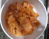 Foto del paso 1 de la receta: Brochetas de pollo con mango, tocino y pimiento