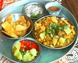 A picture of step 3 of Chana Chaat.