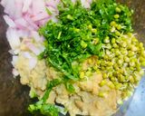 A picture of step 2 of Yam & Methi tikkis (yam and fenugreek greens patties).