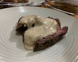 A picture of step 5 of Strip Loin with Pepper Steak Sauce.
