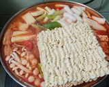 A picture of step 3 of Budae Jjigae (부대찌개) Korean Army Base Stew.