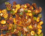 A picture of step 1 of Paneer Tikka Tacos Chaat.