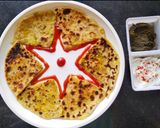 A picture of step 9 of Potatoes and green peas paratha.
