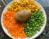 A picture of step 1 of Mix vegetables & cheese kebab(winter special).