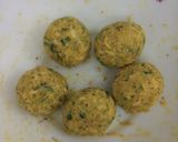 A picture of step 2 of Italian marinated zucchini with broccoli cheese pattice.