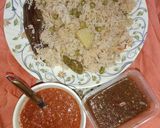 A picture of step 4 of Matar aloo chawal.