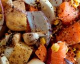 A picture of step 4 of My Spiced Seasonal Roast Sausage and Veg🥰.