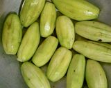 A picture of step 2 of Dudh potol (pointed gourd in milky gravy).