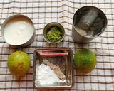 A picture of step 1 of Gondhoraj Ghol (Bengali Style Kaffir Lime Buttermilk).