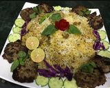 A picture of step 5 of Qeeme ki biryani.