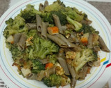 Foto del paso 5 de la receta: Brócoli con pasta de trigo cerraceno y gambas