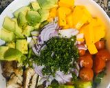 A picture of step 3 of Chicken mango avocado salad.