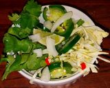 A picture of step 2 of Mike's Extra Spicy Thai Shrimp Noodle Soup.