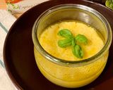 A picture of step 7 of Polenta with Mushrooms and Sausage Cooked in a Jar in the Microwave.