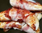 Foto del paso 2 de la receta Solomillos de pollo albardados en salsa de champiñones