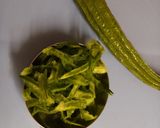 A picture of step 1 of Ridge Gourd Thecha.