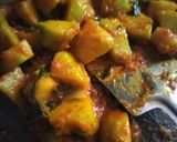 A picture of step 2 of Shalgam (turnip)curry in kashmiri style.