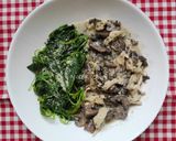 Foto langkah ke 4 dari resep Chicken Spinach (Mushroom Sauce).