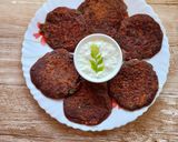 A picture of step 5 of Ragi flour pan cake.
