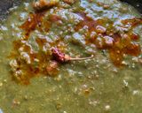 A picture of step 4 of Sarson saag in Punjabi style in the pressure cooker in 20 mins.