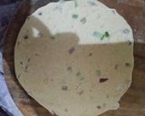 A picture of step 3 of Onion Thepla.