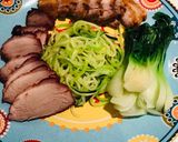 รูปขั้นตอนการทำที่ 4 ของ เส้นซูกินีหมูแดงหมูกรอบและวิธีทำหมูแดงหมูกรอบง่ายๆ