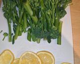 A picture of step 2 of Lemon salmon with rice and tenderstem broccoli.