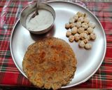 A picture of step 4 of Sabudana and Singhara flour Paratha.