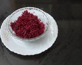 A picture of step 1 of Pink Beet Eggs.