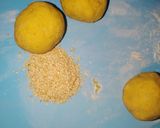 Hình bước làm 3 của món Ăn dặm cho bé: Bánh khoai lang nhân phô mai