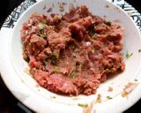 A picture of step 2 of Quick and easy grilled beef seekh kebab.