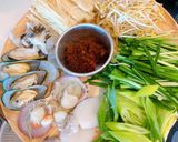 รูปขั้นตอนการทำที่ 1 ของ อาหารทะเลนึ่งรสเผ็ดสูตรเกาหลี+ไทย 해물찜 (แฮมุลจิม) Steamed seafood 🦐🦑style by barbie👩🏼🍳