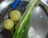A picture of step 1 of Amla Spring Onion Dip.