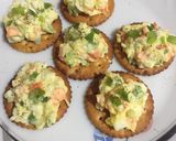 A picture of step 4 of Biscuit open sandwich.