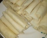 Foto langkah ke 4 dari resep Lumpia Pisang Coklat Keju.
