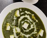 A picture of step 4 of Palak Paneer.